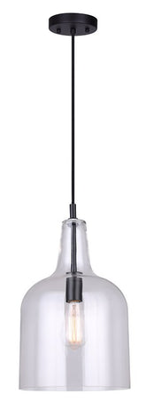 PNDT LIGHT 1LT CLR MAT BLK 60W